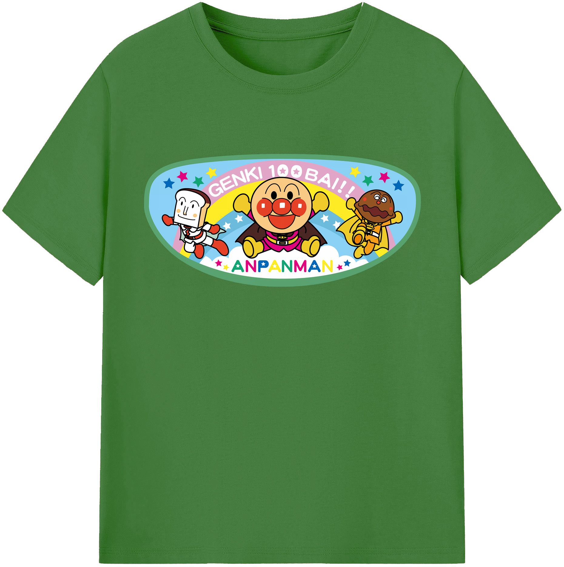 （画像用） アンパンマン Anpanman レディースカジュアルプリントTシャツ（綿100％）